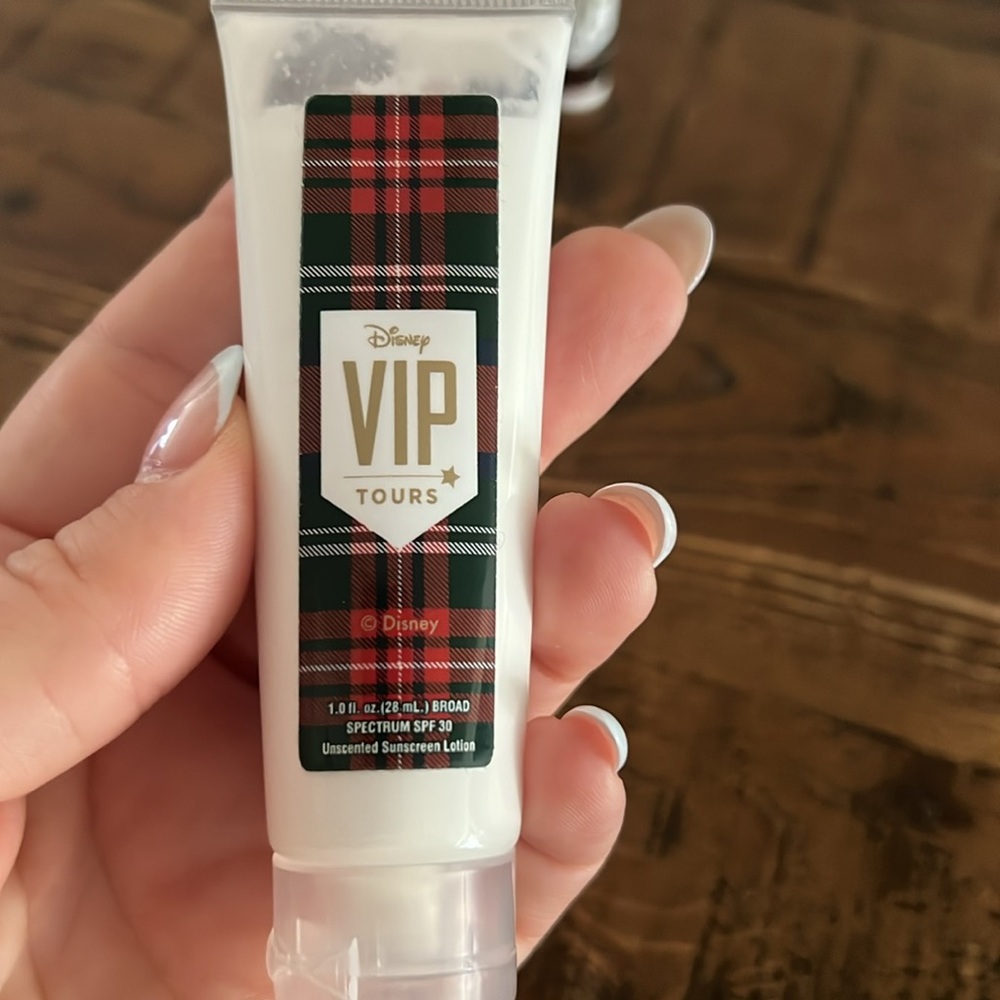 Disney VIP Tours Red and Black Plaid Lip Balm and Lotion - Picture 5 of 6